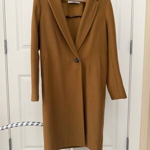 Aritzia Babaton Camel Virgin Wool Coat | Size XS